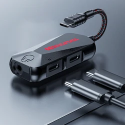 Hub USB-C 60W con Carga Rápida y Jack 3.5mm