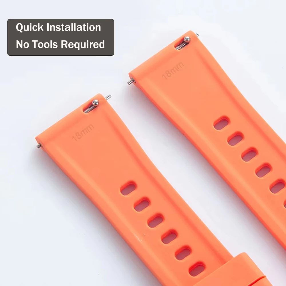 Correa de reloj de 18mm para Huawei Watch GT 5 Pro, Correa de silicona de 42mm para reloj inteligente Huawei GT5 GT4 de 41mm, pulsera de liberación rápida para mujer - imagen 4