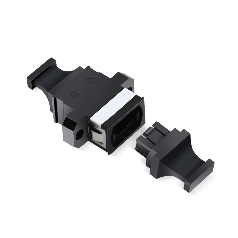 Adhesivo de fibra óptica MPO, 100 Uds., 12 núcleos, 24 núcleos, monomodo, multimodo, puerto de acoplamiento MPO, conector acoplador de brida, 16 núcleos