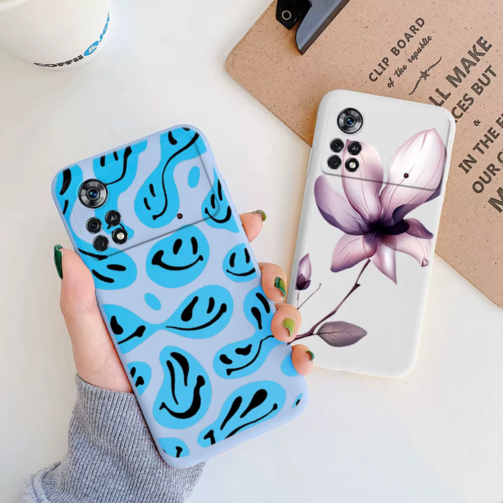 Para Poco X4 Pro 5G POCO M4 Pro 4G Funda de teléfono Rosa mármol corazón amante mariposa Funda suave TPU Funda protección de cámara de silicona - imagen 5