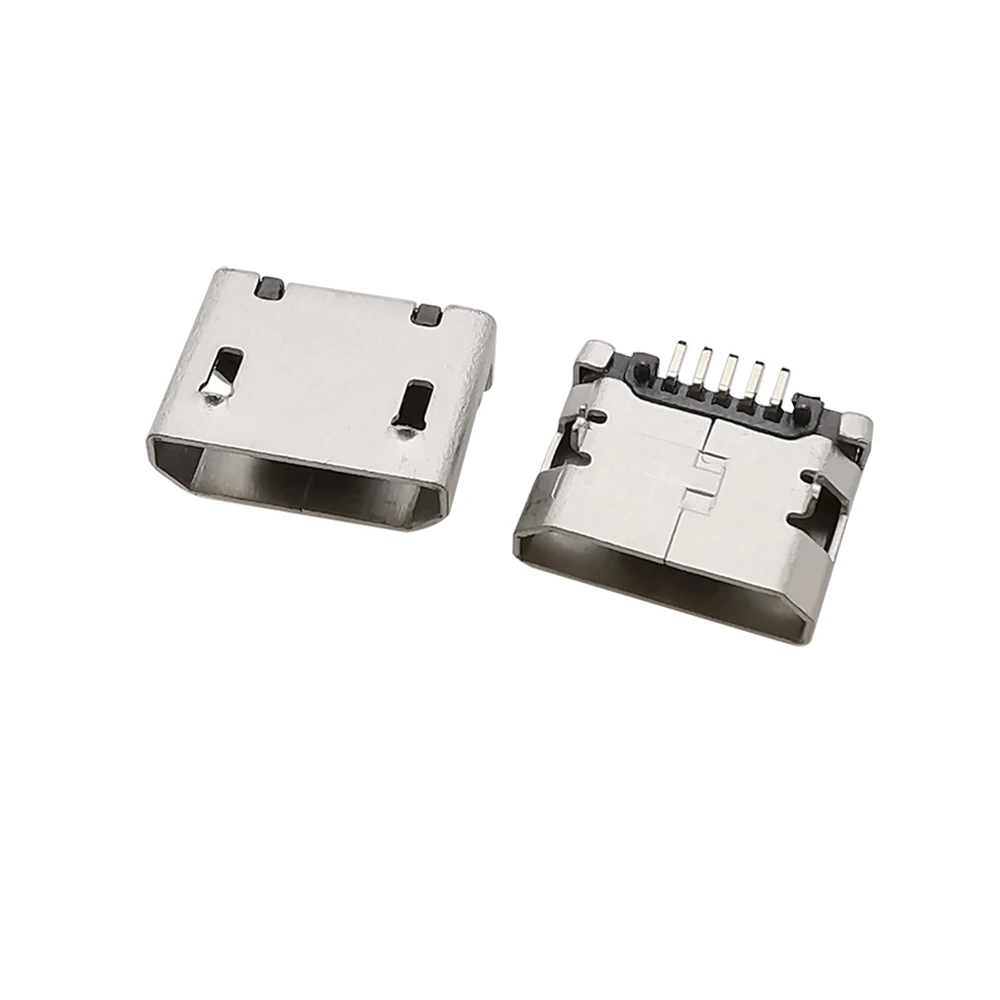 Conectores Micro USB Puerto Jack hembra de 5 pines SMD 5P Adaptador de enchufe de carga de datos MicroUSB para proyectos de reparación de puertos de teléfono Android - imagen 4