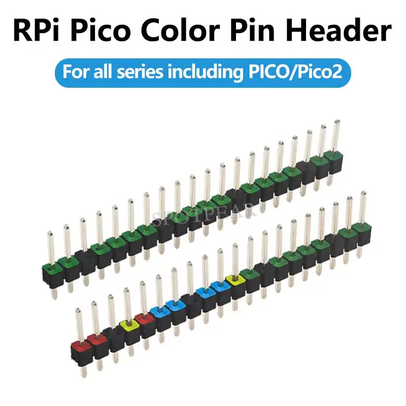 Raspberry Pi Pico 2 cabezales de pines GPIO coloridos para placa de desarrollo Pico2/Pico2W RP2350 - imagen 5