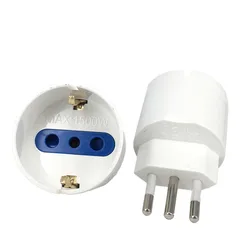 Adaptador de enchufe europeo a italiano para viaje