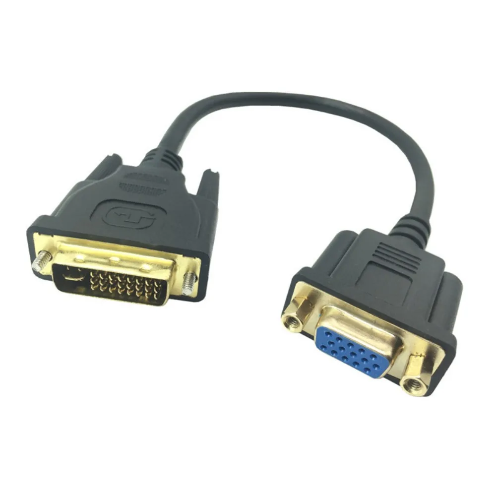 Cable adaptador DVI macho a VGA hembra, convertidor de vídeo, 24 + 5, 25 DVI-I a VGA, para TV, PS3, PS4, pantalla de PC, 1080P, 0,3 M - imagen 2