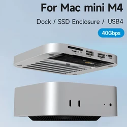 Hub USB-C Dock USB4 M.2 SSD para Mac mini: estación lector SD/TF