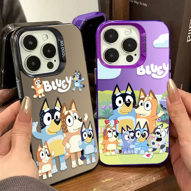 Funda rígida de perro b-bluey de dibujos animados para Samsung Galaxy A24 A33 A34 A14 A13 A23 A55 A15 A35 A25 A05 A05S 5G A54 A53 A32 A52 A52S