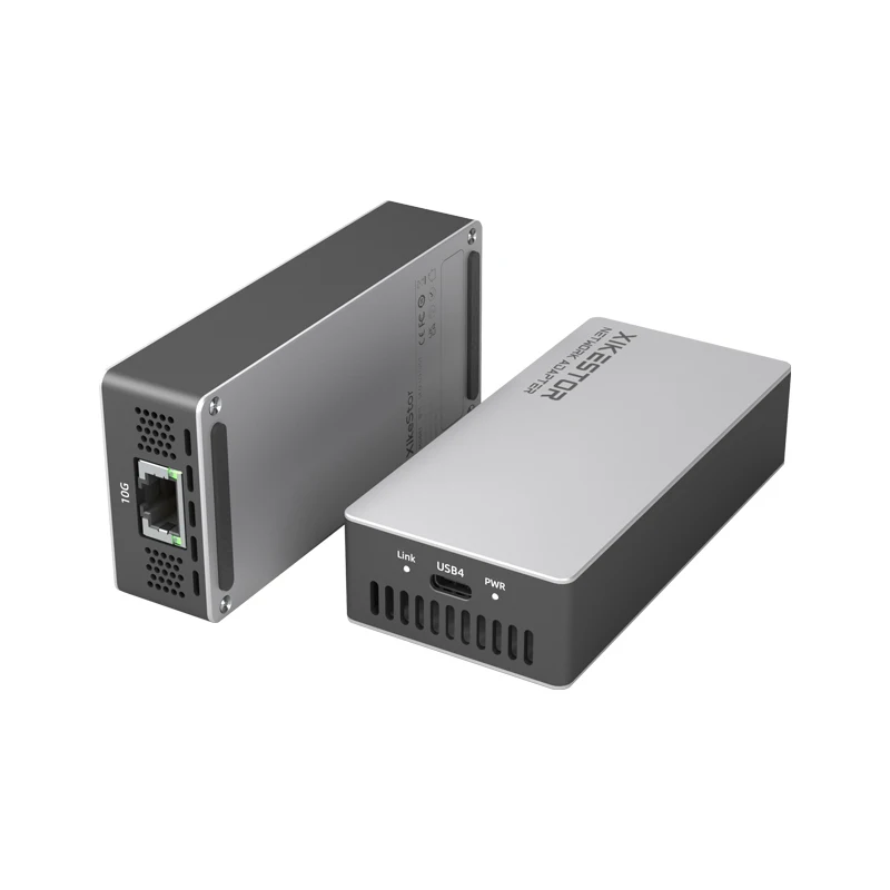 Adaptador Ethernet XikeStor Thunderbolt 4/USB4 a 10GbE RJ45: ventilador de refrigeración incorporado, ultrarrápido de 10 Gbps, Plug & Play para alta velocidad - imagen 2