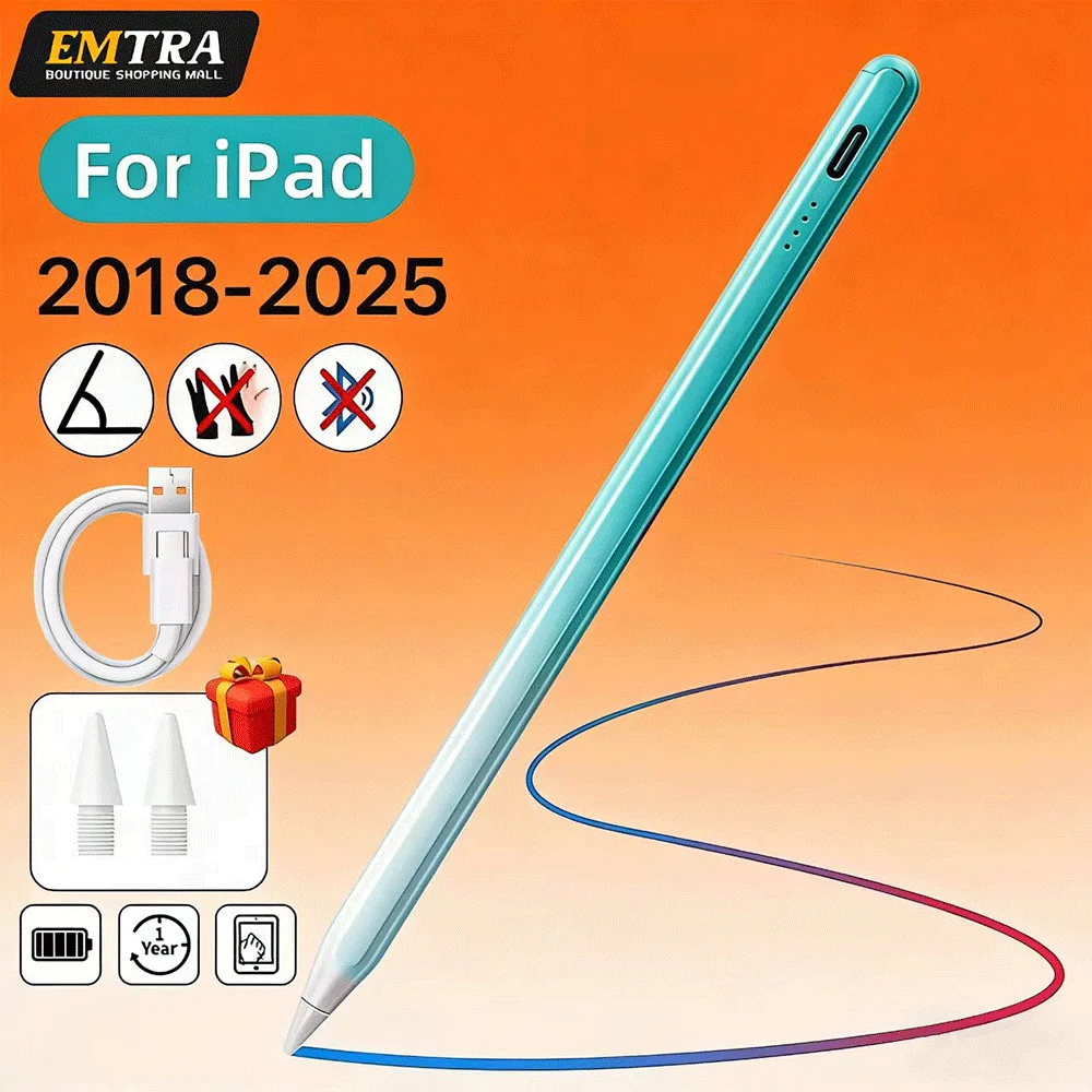 Para Apple Pencil 2 1 pantalla de potencia de rechazo de palma accesorios para iPad 2018-2025 Mini lápiz óptico de aire funciona sin Bluetooth