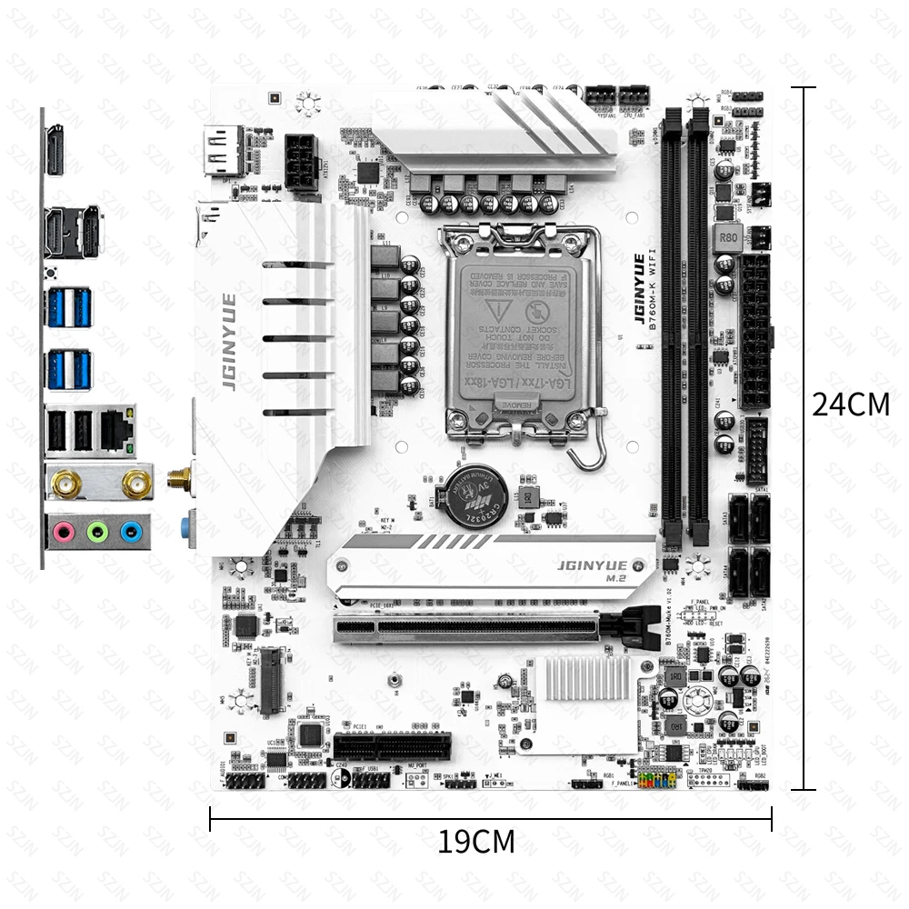 Juego de Cpu de placa base JGINYUE B760M con WIFI integrado 12-14th Core DDR4 3200MHz AX201 WIFI integrado compatible con combinación de juegos M.2 NVME - imagen 4