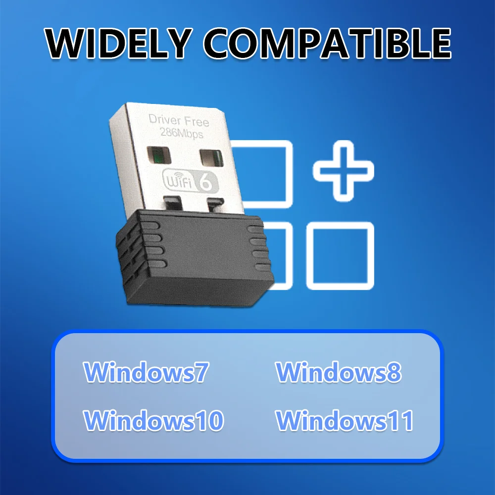 OPTFOCUS Wifi6 2,4G 286mbps Adaptador Wifi USB Para PC Adaptador wifi 6e Dongle Usb Mini receptor inalámbrico de Wi Fi Para PC - imagen 4