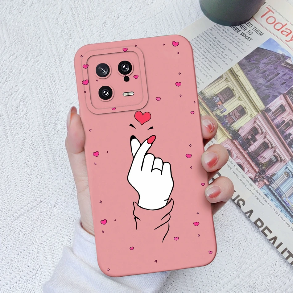 Funda de teléfono con patrón especial para Xiaomi 13 Pro Lite, carcasa antihuellas, protección de cámara, silicona líquida suave - imagen 3