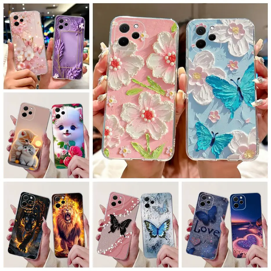 Para Huawei Nova Y61 funda EVE-LX9 nueva funda pintada de lujo funda de teléfono de silicona suave para Huawei Nova Y62 Plus NovaY61 NovaY62 bolsas