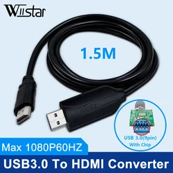 Adaptador USB a HDMI para monitor, salida vídeo estable