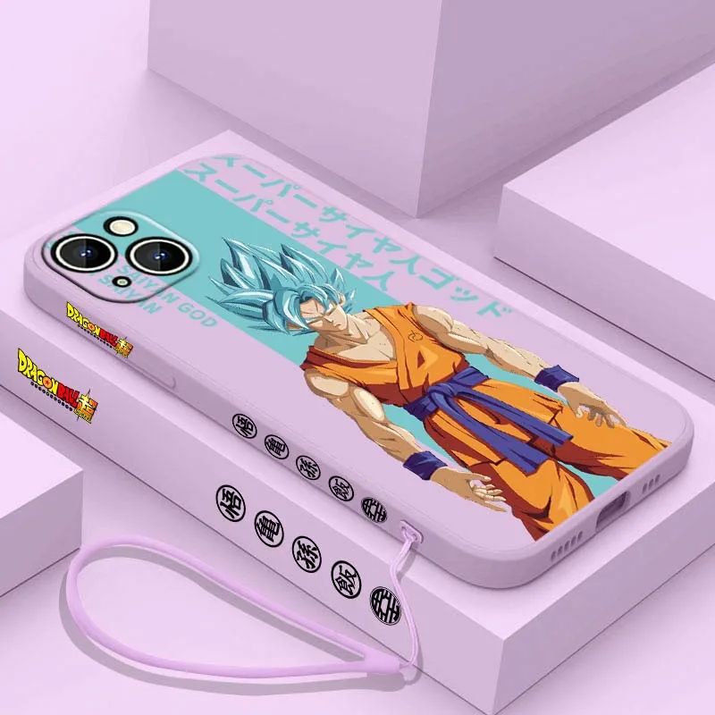 Artístico d-dragon Ball Saiyan para Apple iPhone 17 16 15 14 13 12 11 Air Mini Plus Pro Max cubierta de la caja del teléfono de la cuerda izquierda líquida - imagen 5