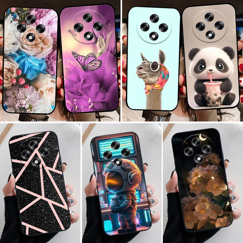 Para Oppo A3 Pro 5G Funda encantadora flor de dibujos animados Funda de teléfono de silicona suave para Oppo A3 A3Pro China Funda Coque OppoA3 2024 conchas