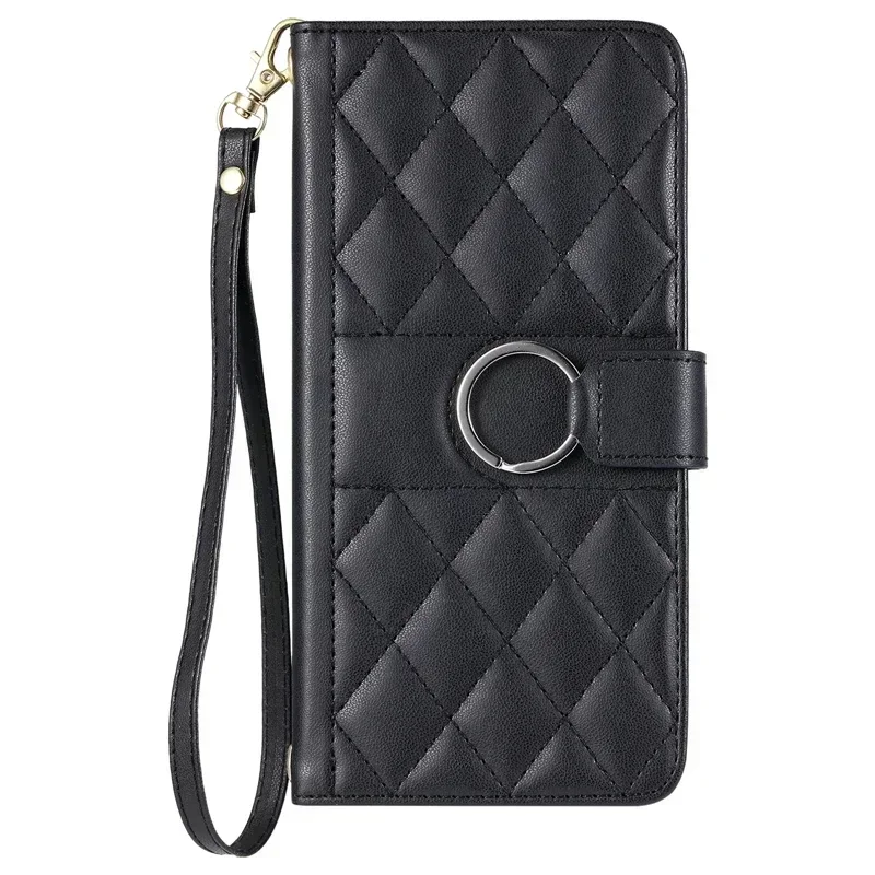 Funda con ranuras para tarjetas tipo billetera para Xiaomi Redmi 12, Funda para Xaomi Redmi 12 5G, Funda de cuero Xiaomi Redmi12 12C, Funda estilo rombo - imagen 4