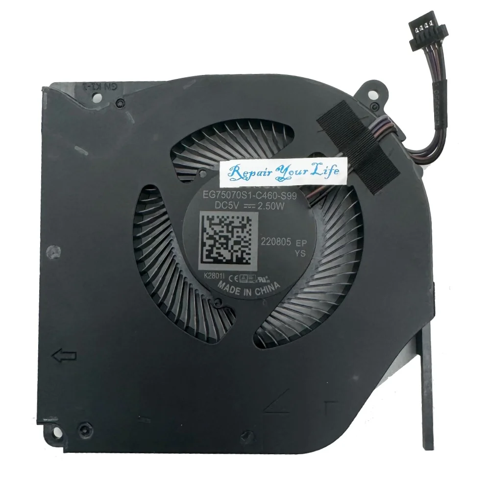 Ventilador de refrigeración para portátil MECHREVO X8TI-Plus 7E X3 MACHENIKE T90 PLUS CPU Cooler Radiator GK7CN6S THER7GK7C6 EG75070S1-C460-S99 1cm - imagen 5