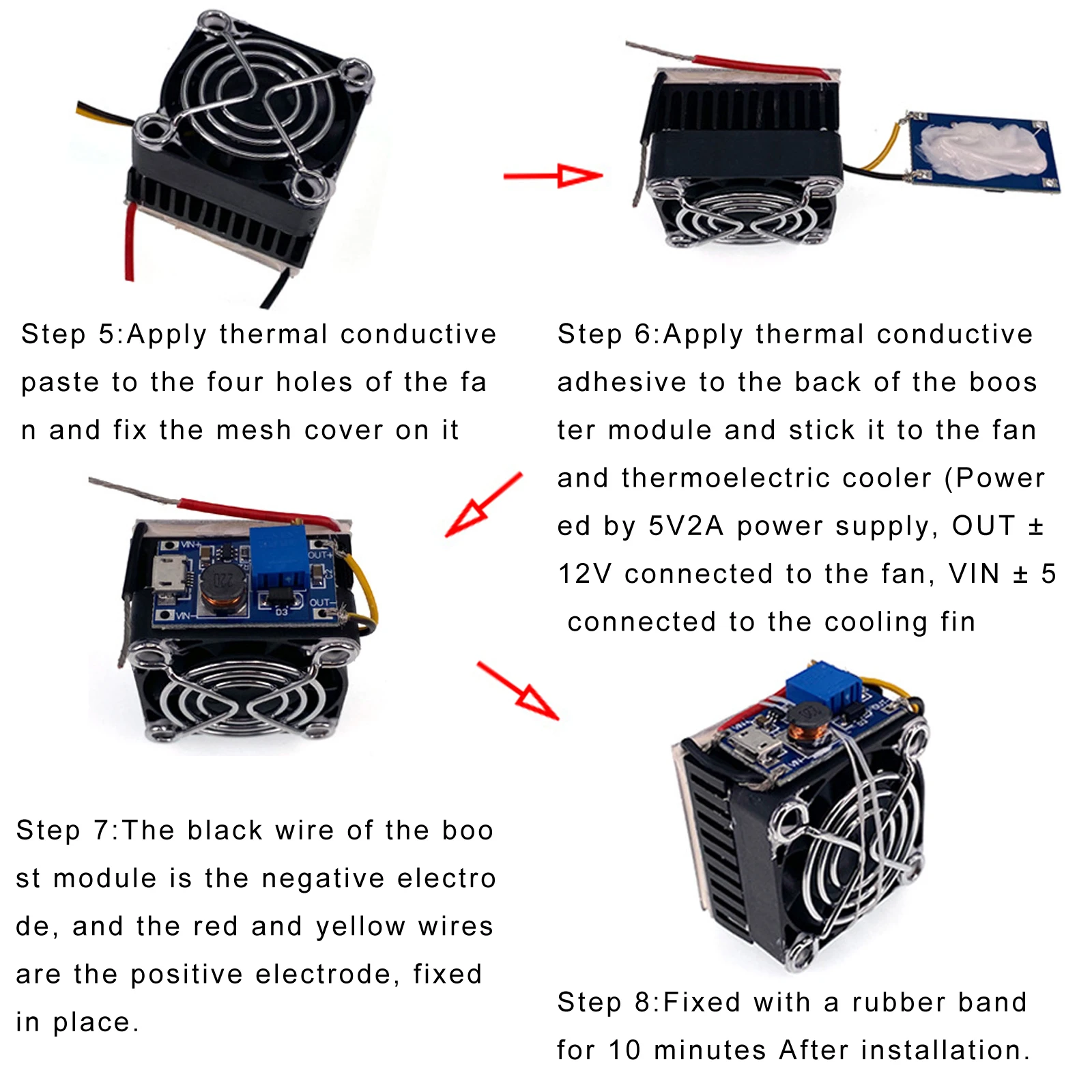 TEC1-refrigerador termoeléctrico Peltier, módulo de elemento 40x40mm, 12v, nuevo de refrigeración Semiconductor, 12706, 12705, 12715 - imagen 4
