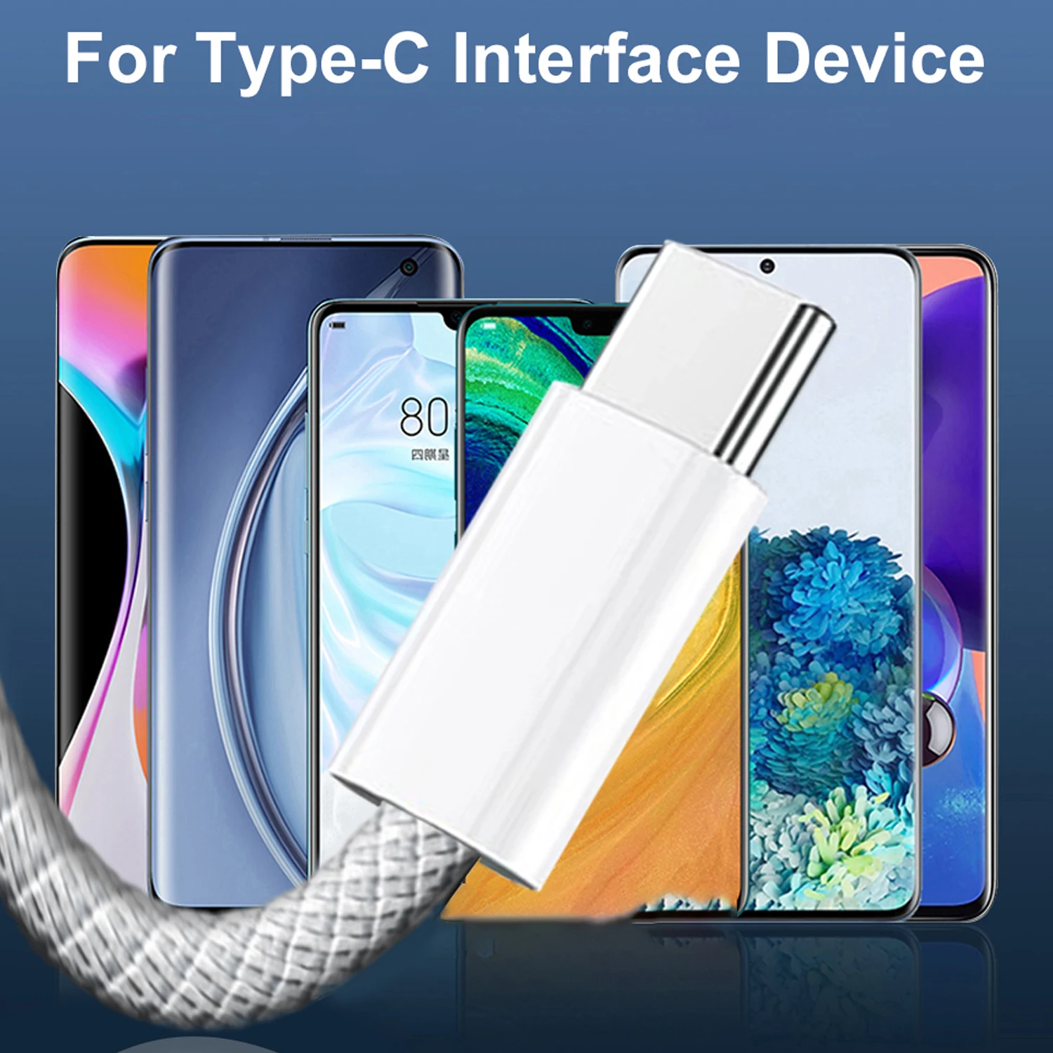 Cable trenzado doble tipo C de 100W, línea de carga rápida para iPhone 17 Air Pro MAX USB-C, Cable cargador de Cable de datos de carga rápida - imagen 5