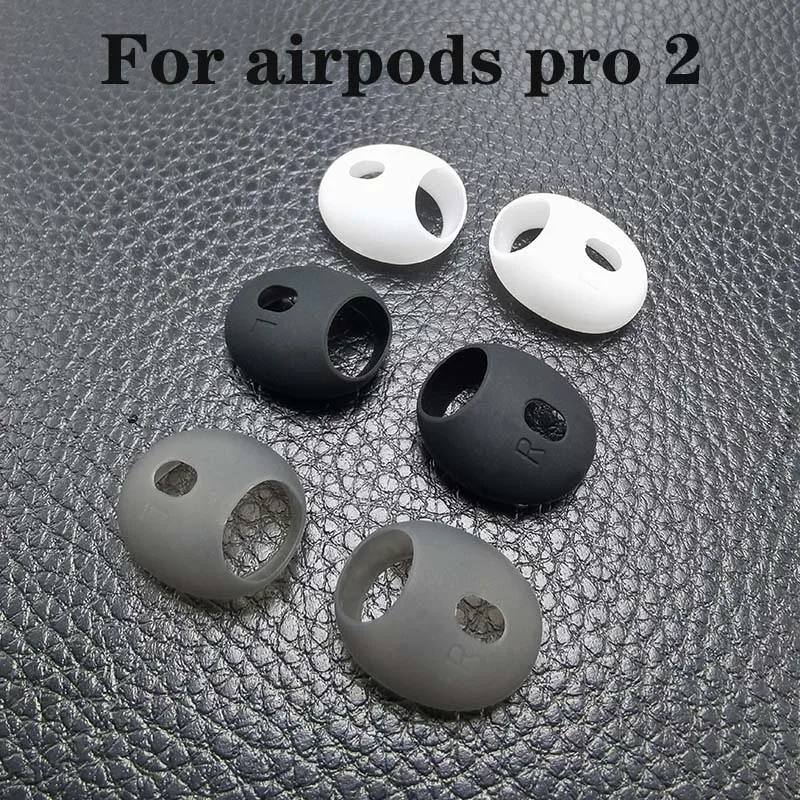 Almohadillas para los oídos para Iphone Airpods Pro2, funda de silicona, auriculares inalámbricos con Bluetooth, almohadillas para los oídos, 2 unids/lote por par - imagen 2