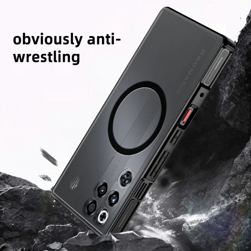 Funda acrílica mate para ZTE Nubia Redmagic 11pro + cubierta trasera translúcida de carga inalámbrica Magsafe magnética para Red Magic 11pro - imagen 5