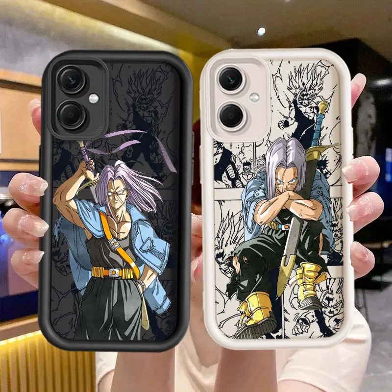 D-Dragon Ball Trunks Anime para Redmi Note 14 13 12 11 13R 12R 12T 11T Pro Plus cubierta de la caja del teléfono de la escalera del ojo