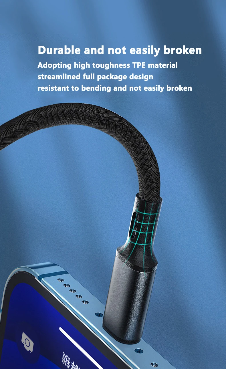 Cable USB PD 30W para iPhone 14 13 12 11 Pro Max 7 8 14 Plus XS XR Cable USB C de carga rápida cargador accesorios de Cable de fecha - imagen 5