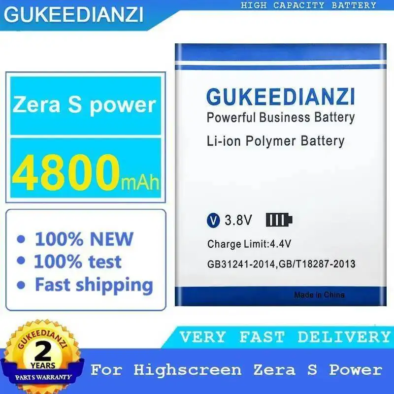 batería del teléfono móvil 4800Mah de larga duración para la energía de Highscreen Zera S