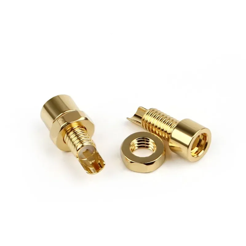 Conector MMCX hembra para auriculares, Pin de montaje PCB para soldar, auriculares IE800, conector de cable de cobre de berilio de tipo corto y largo, 10 Uds. - imagen 3