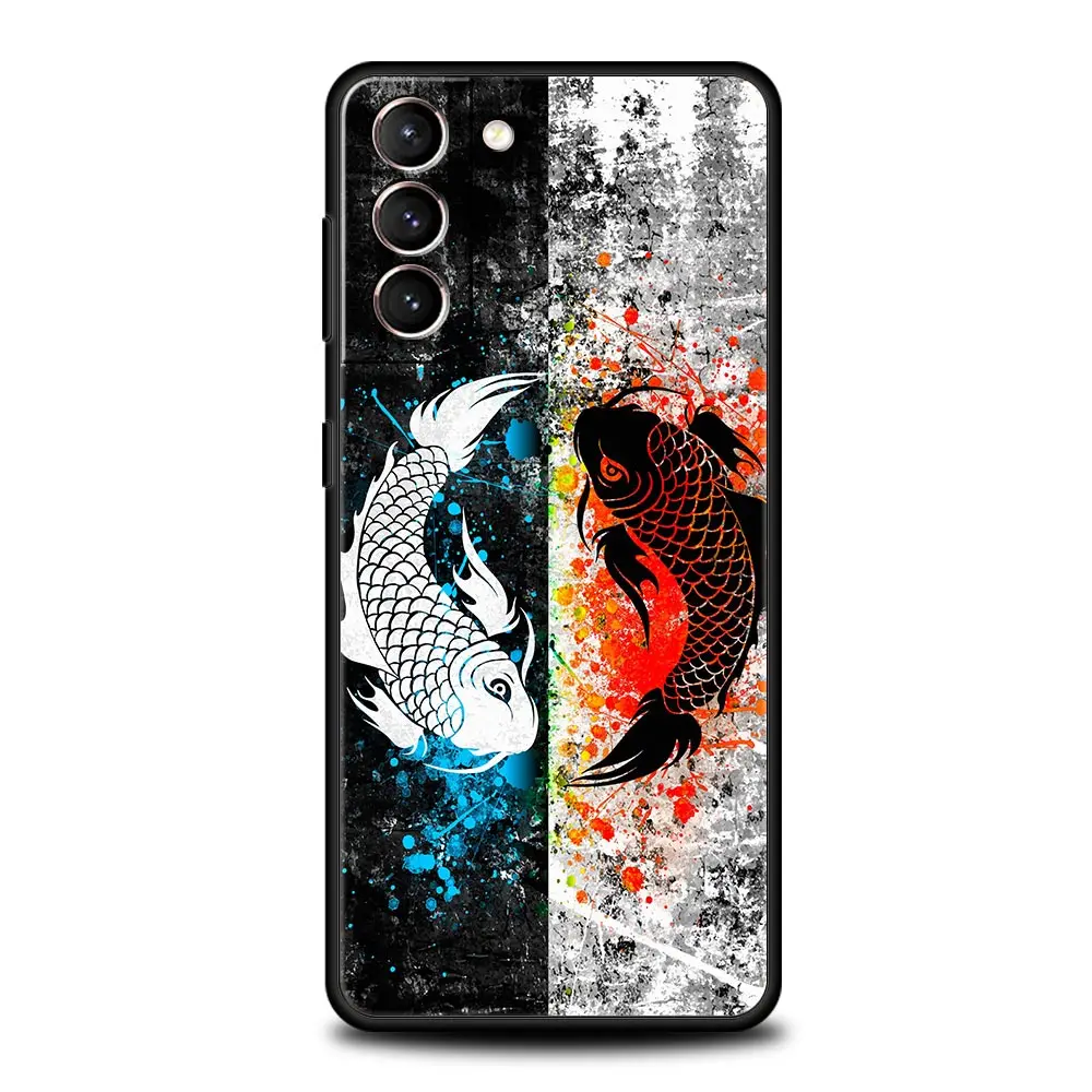 Funda de teléfono Koi Carp para Samsung Galaxy S24 S23 S22 S20 Ultra S21 FE 5G S10 S9 Plus S10E S8 funda de silicona suave - imagen 2