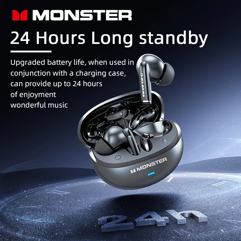 Monster MQT39 auriculares para juegos Ture inalámbricos Bluetooth 6,0 auriculares de baja latencia reducción de ruido auriculares con micrófono nuevo - imagen 3