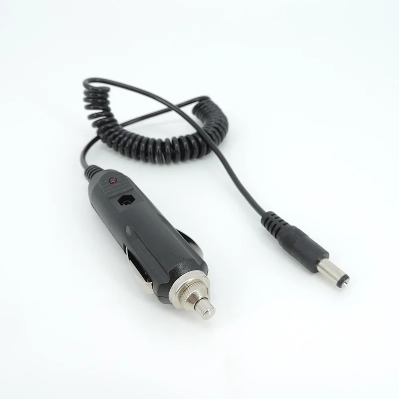 Cargador de encendedor de coche DC 12V 24V a 5,5x2,1mm Cable conector de fuente de alimentación de carga línea de Cable de resorte - imagen 4