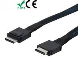 Cable OCuLink PCIe SFF-8611 4i a Mini-SAS macho a macho