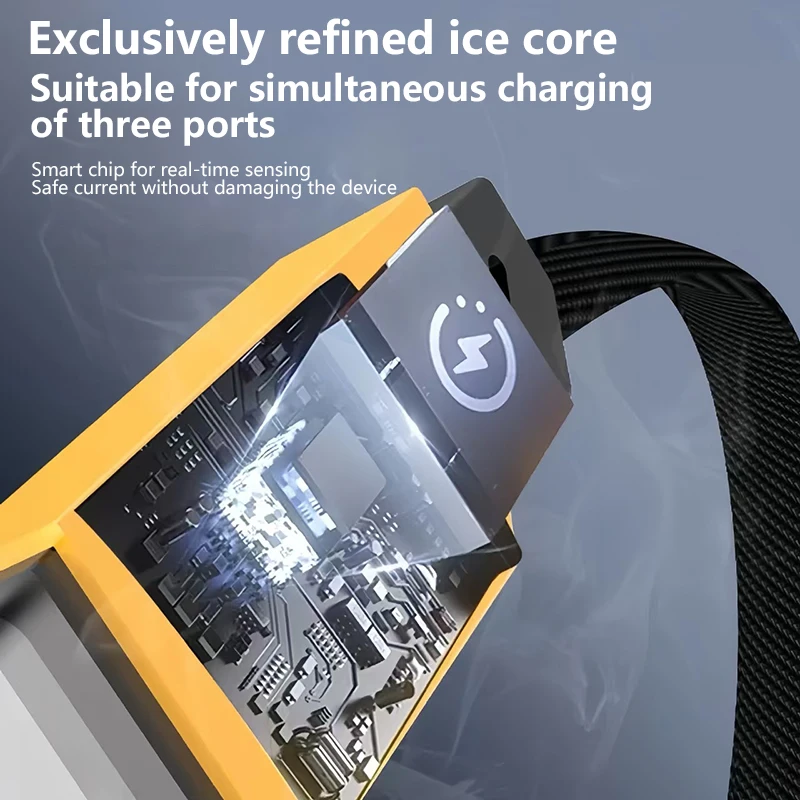 Cable de carga rápida 3 en 2 de 240W para Cable cargador Micro USB tipo C Cable de datos móvil de carga rápida multipuerto para iPhone Huawei - imagen 4