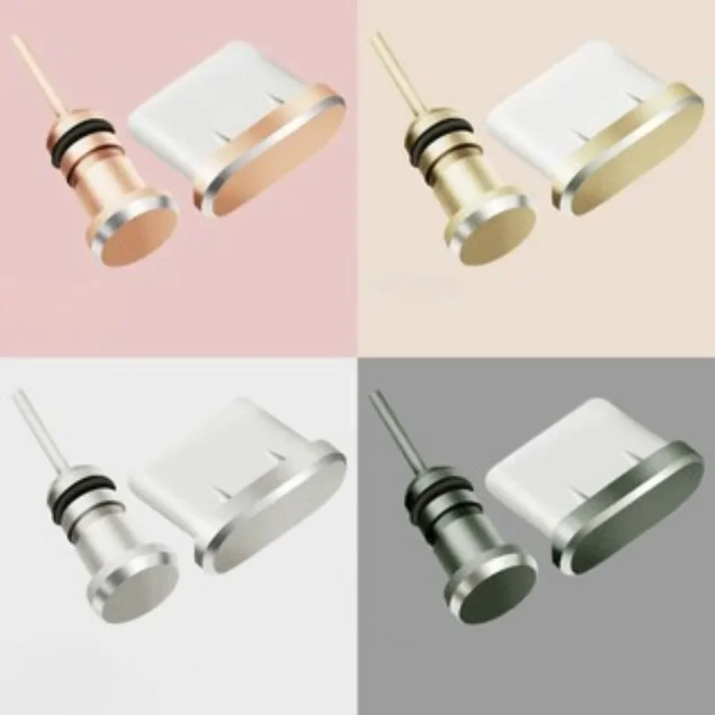 Juego de tapones antipolvo para teléfono tipo C de Metal, puerto USB tipo C y conector para auriculares de 3,5mm, enchufe antipolvo, Pin de tarjeta Sim para Samsung, Huawei y Xiaomi - imagen 3
