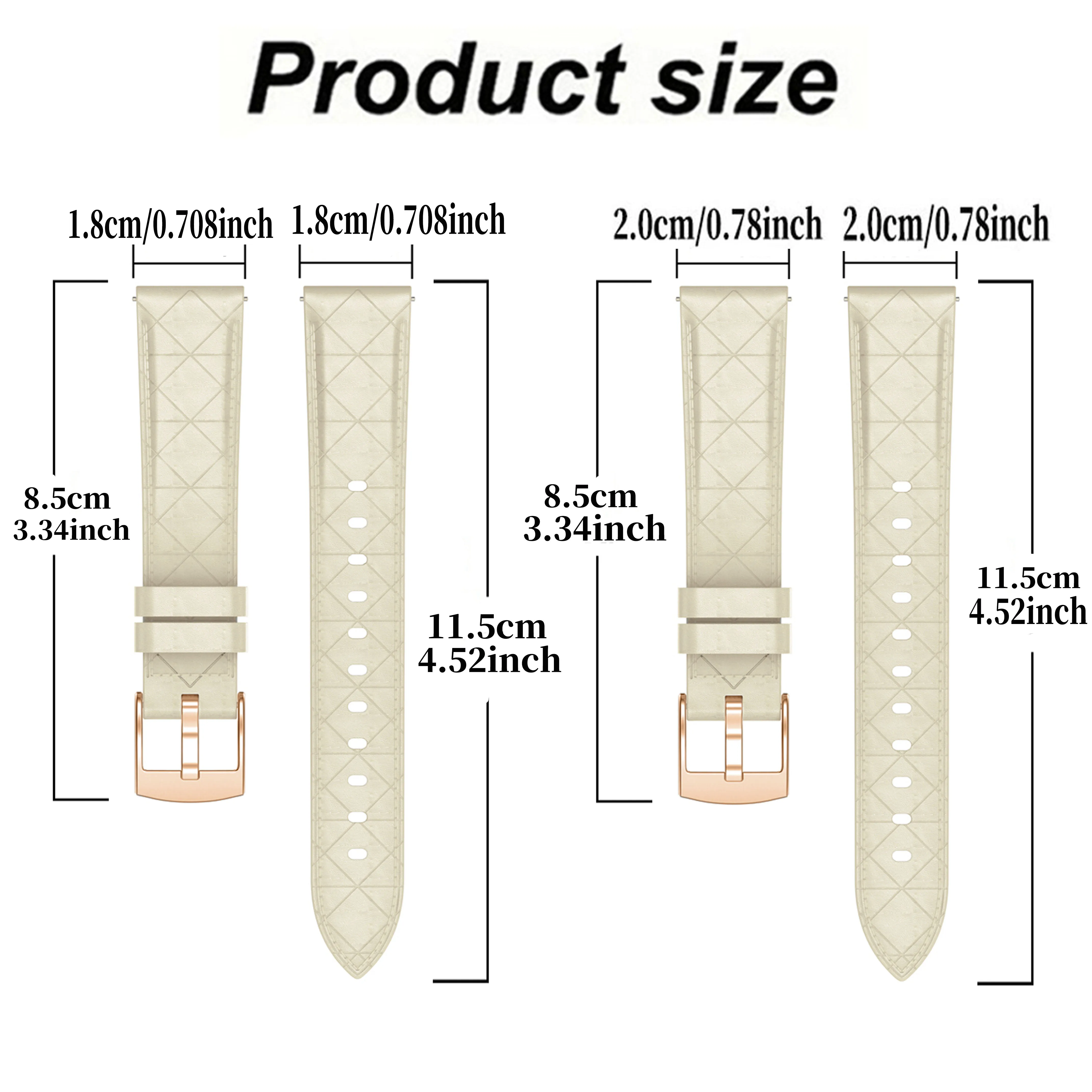 Correa de reloj inteligente de cuero PU de 18 y 20mm para Garmin Venu 4 3S 2S Vivoactive 4S 3S Forerunner 265S 255S - imagen 3