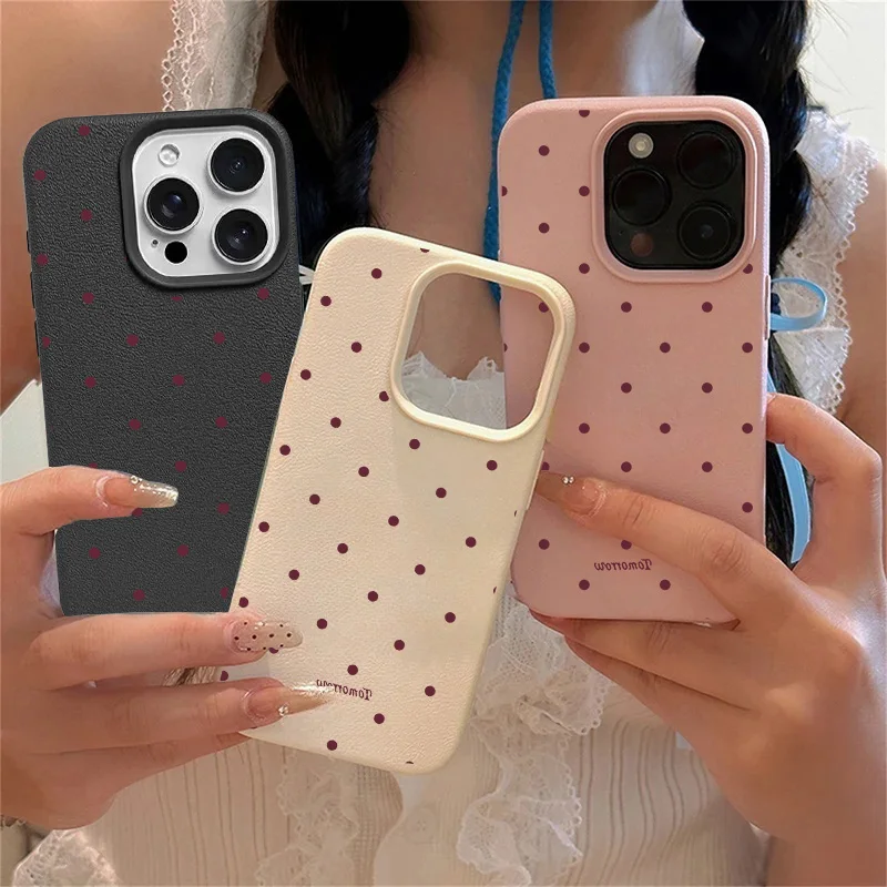 Funda de lujo minimalista de lunares INS para Xiaomi Redmi Note 14 13 12 Pro Plus 5G 4G 10 11 10S 11S 14C 12C 10C 9A A5 A3