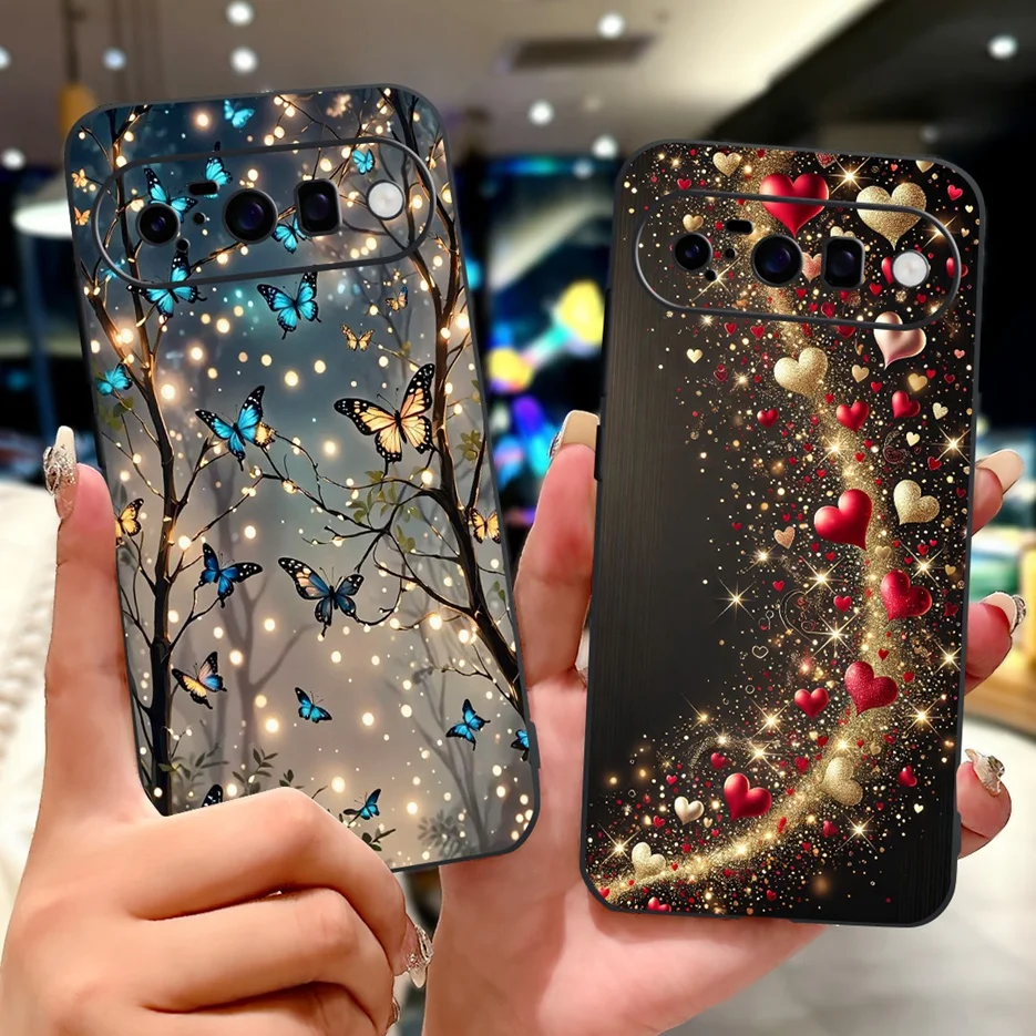 Para Google Pixel 10 Pro XL funda bonita amor corazón Lucky Koi funda pintada funda de silicona suave para Google Pixel 10 Pixel10 Pro Shell - imagen 2