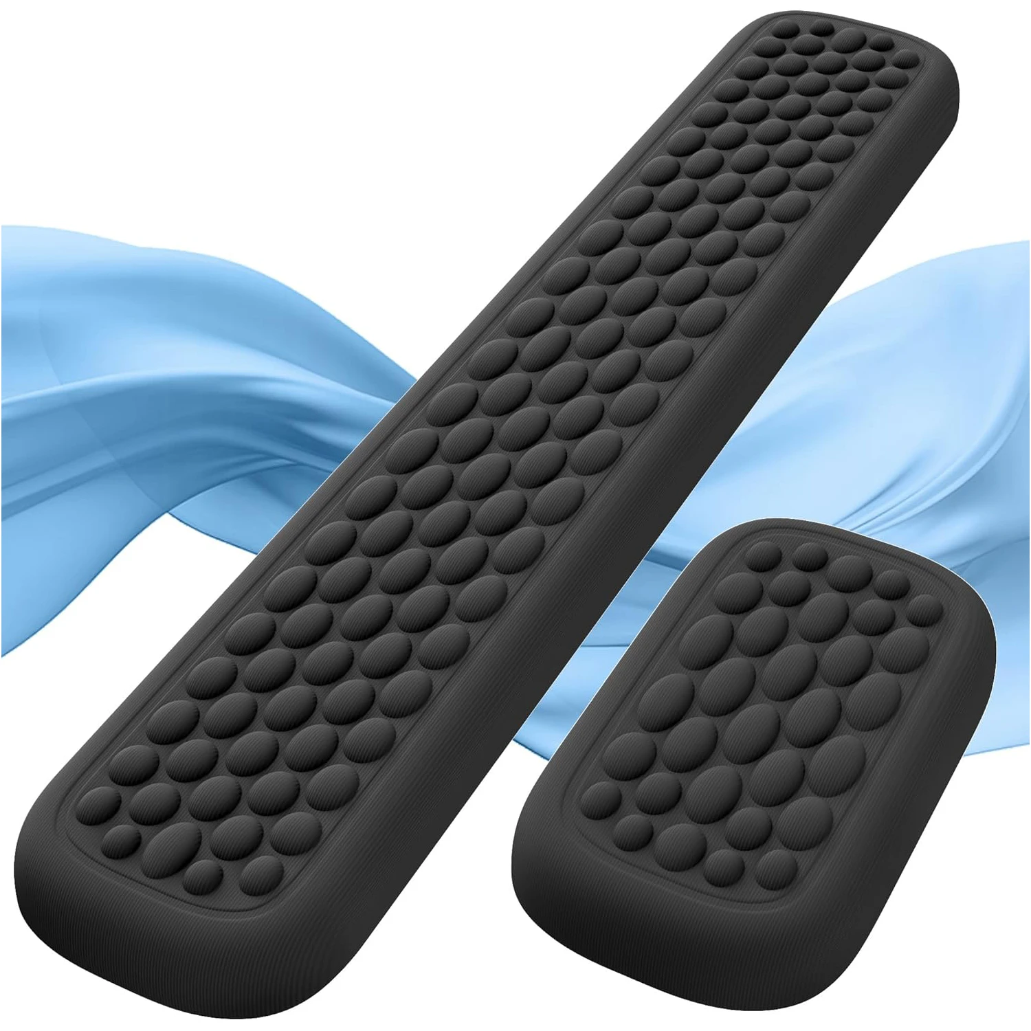 Almohadilla para reposamuñecas para teclado y ratón, reposamanos acolchado de espuma viscoelástica, soporte para ordenador portátil de oficina - imagen 5