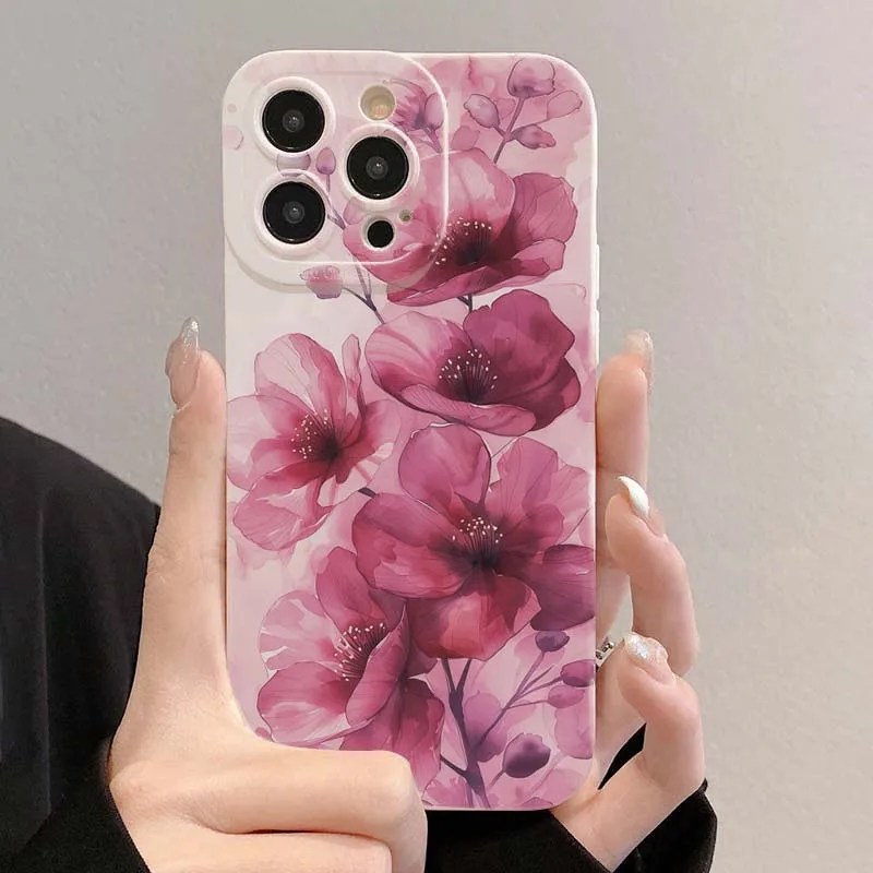 Para Xiaomi Poco F7 F6 F5 Pro 5G Funda de silicona con patrón de flores florales vívidas para Poco X7 X6 X5 X3 M6 Pro Funda suave de TPU - imagen 3