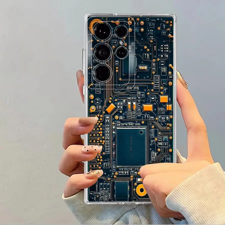 Funda de placa de circuito para Samsung Galaxy S10 Plus Note 10 20 Ultra S22 S24 FE S21 S23 S25 Ultra S20 funda suave - imagen 5