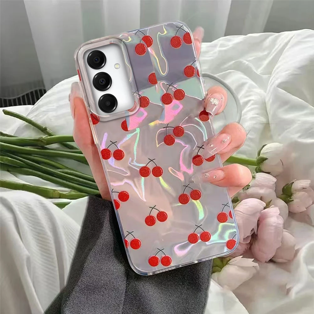 Funda de teléfono para Samsung Galaxy A55 A56 A36 A26 A16 A53 A06 A14 A24 A34 A54 A15 A25 A35 A13 A32 con fruta cereza roja - imagen 3