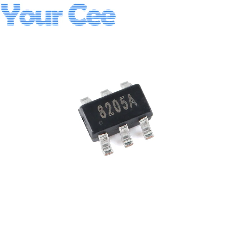 100 uds/10 Uds 8205A 8205 SOT-23-6 20V/5A Chip MOS de doble canal N nuevo Original SMD IC - imagen 3