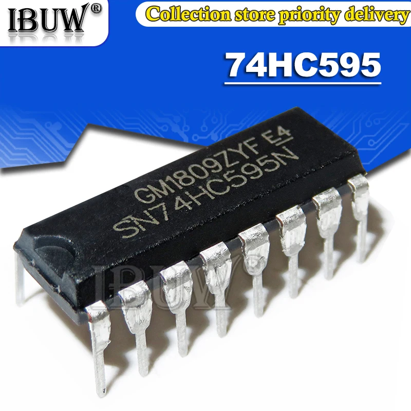 Piezas SN74HC595 DIP16 SN74HC595 74HC595 74HC595 DIP IC integrado, 10 Uds.
