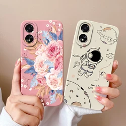 Funda de silicona para OPPO A18/A38 4G, diseño astronauta