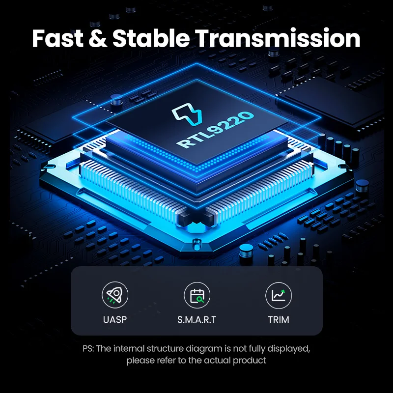UGREEN 20Gbps M2 SSD carcasa M.2 NVMe SATA SSD adaptador USB 3,2 Gen2 carcasa externa compatible con teclas M y B & M - imagen 3