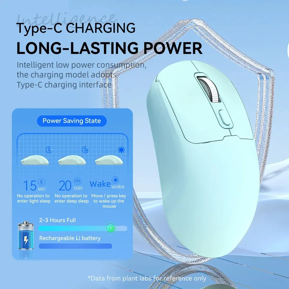 Ratón inalámbrico para Gamer, Bluetooth, 2,4G, modo Dual, recargable, ergonómico, 1600DPI, para PC, Macbook y portátil - imagen 5