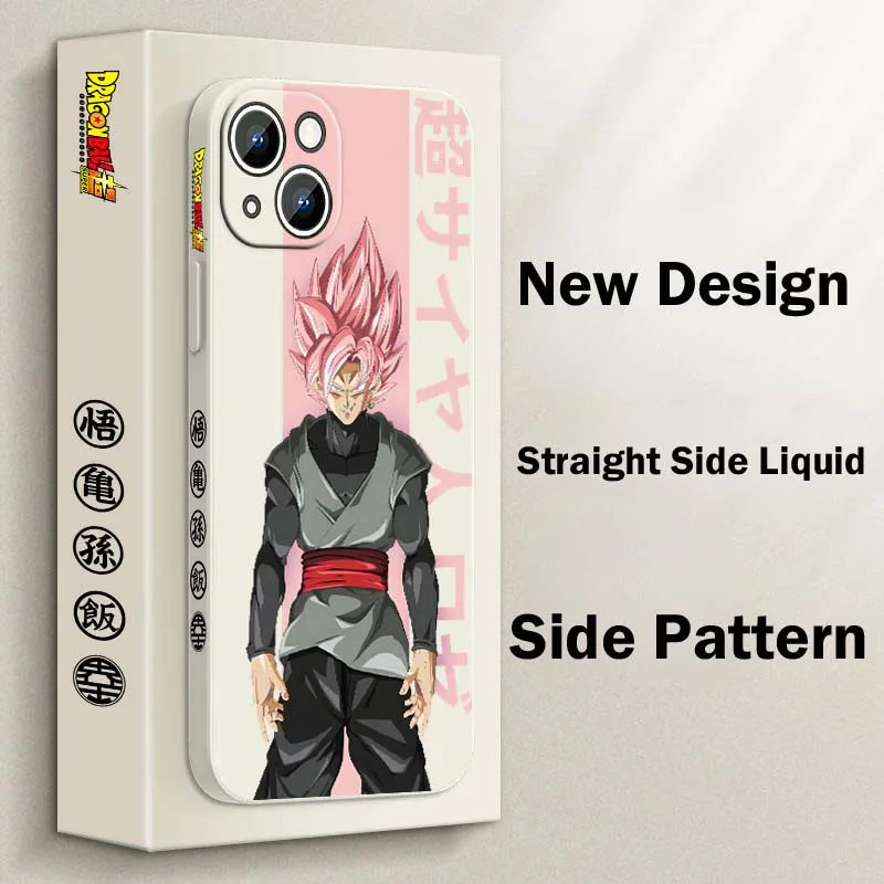 Artístico d-dragon Ball Saiyan para Apple iPhone 17 16 15 14 13 12 11 Air Mini Plus Pro Max cubierta de la caja del teléfono de la cuerda izquierda líquida - imagen 3