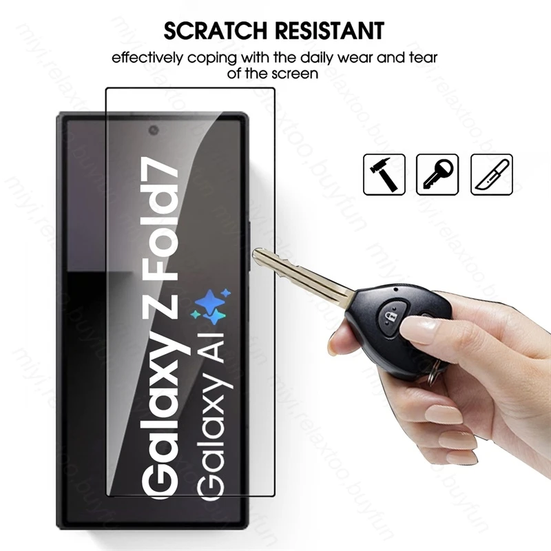 Vidrio templado transparente 6 en 1 9H para Samsung Galaxy Z Fold 7 Fold7 5G protectores de pantalla exteriores cristal de cámara en Sumsung ZFold7 2025 - imagen 4