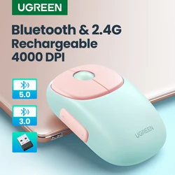 UGREEN Ratón Inalámbrico Recargable Bluetooth 5.0 - 4000 DPI